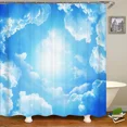 thumbnail image 4 of Natural landscape Blue Sky White Clouds Shower Curtains Bathroom Frabic Waterproof Polyester Bath with, 4 of 7