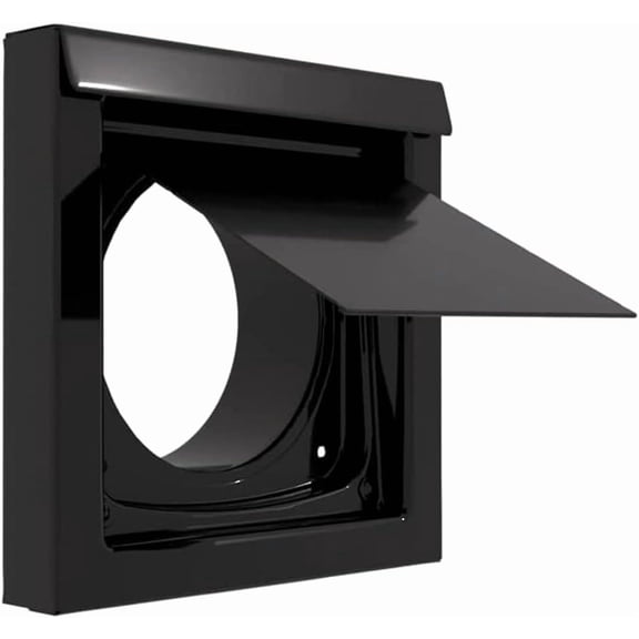 4 Inch Dryer Vent Guard | Dryer Vent Cover Outside | Exhaust Exterior Vent Cover | Bathroom and Dryer Vent Cover | Dryer Vent Cover for Dryer Vent Pipe - (4" - Black)