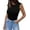 A Sleeveless Black, variant on YOUI-GIFTS Womens Casual Crew Neck Sleeveless Pads Shoulder Bodysuit Tank Tops