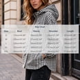 thumbnail image 3 of FDGIU Women Gingham Zip Up Jacket Collared Long Sleeve Drawstring Hem Casual Plaid Outerwear, Fall Lightweight Checkered Bomber Style Coat, 3 of 6