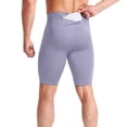 thumbnail image 5 of Breezora Men's Athletic Compression Shorts with Secure Pocket Moisture Wicking Performance Baselayer for Cycling Gym Training and Sports XXL Size Light Violet, 5 of 9