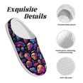 thumbnail image 5 of Yiaed Skull rainbow star mushroom Print Slippers Fuzzy Warm Cozy Slippers Non Slip House Slippers For Indoor Outdoor Slippers House Slippers-37/38, 5 of 7