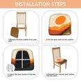 thumbnail image 4 of Mountain Landscape Seat Covers for Dining Room Chairs Set Of 4,Stretch Printed Washable Chair Seat Cover with Elastic Ties and Button,Removable Waterproof Couch Cushion Covers, 4 of 6