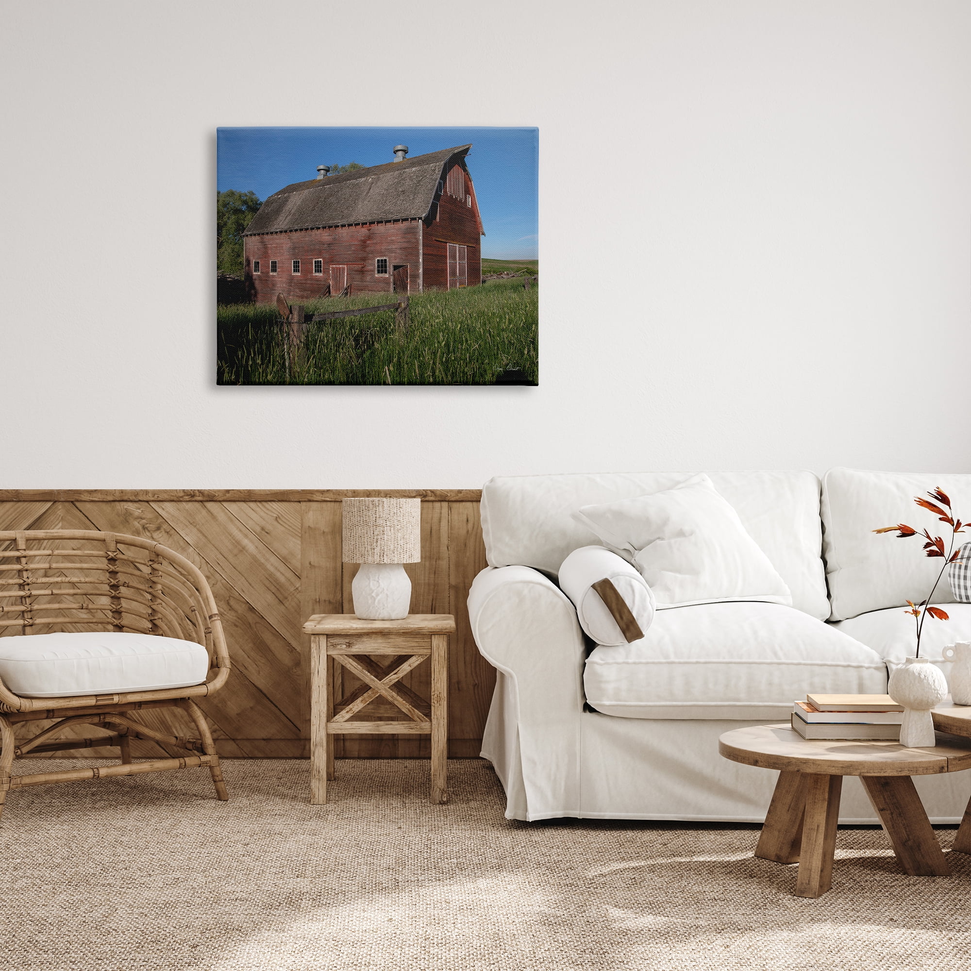 Stupell Industries Rural Barn Photography Nature Photography Gallery Wrapped Canvas Print Wall Art, 40 x 30