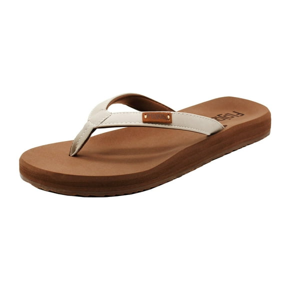 FLOJOS Tongs Billie pour Femmes, Blanc Cassé, 9