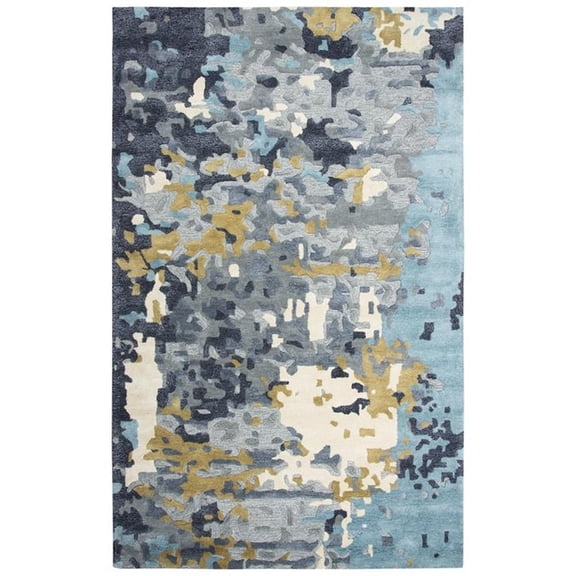 Alora Decor Lapis 8' x 10' Gray/Dk Gray/Teal/Antic Gold/Beige Area Rug