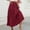 Wine, variant on Besolor Women's Summer Boho Midi Skirt Tiered Ruffle Skirt Elastic Waist A-Line Flowy Beach Long Skirts with Pockets