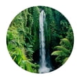 thumbnail image 4 of Orinice Waterfall Trees Jungle Round Table Cover Stain Resistant Washable Indoor Outdoor Tablecloth Kitchen Dining Wedding Parties 100% Polyester Fiber 46-50, 4 of 8