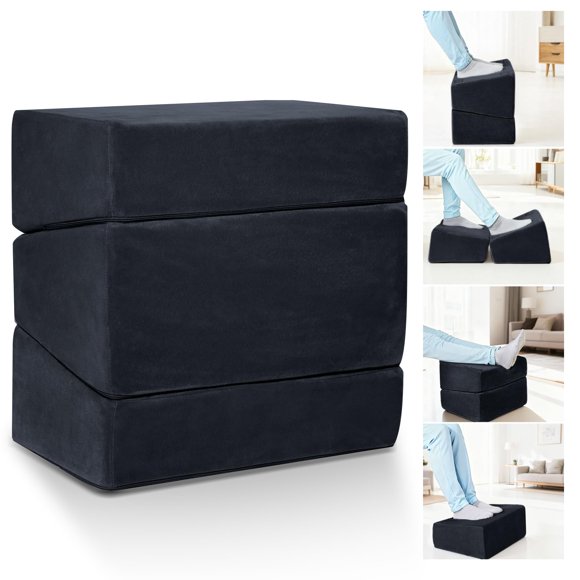 Reposapiés ajustable Couzssyhi 43 x 28 x 43 cm negro