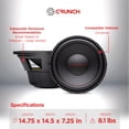 thumbnail image 4 of Crunch CRW12D4 12 In 4 Ohm Dual Voice Coil Car Subwoofer Speakers (2 Pack), 4 of 7