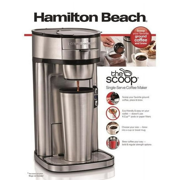 14 oz Silver Single Serve Coffee Maker