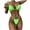 Green, variant on Thong Bikini Swimsuit for Women Brazilian Bottom Triangle Bikinis Top Bathing Suit Beachwear