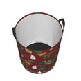 thumbnail image 3 of Balery Dinosaur Christmas Happy New Year Round Laundry Basket with Handles Waterproof Freestanding Laundry Hamper for Clothes Toys in the Dorm and Family-Medium, 3 of 8