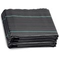 thumbnail image 1 of Geotextil - Tela de mantillo de 2 m x 10 m, tela antimaleza para jardín, lona agrícola negra, barrera antirraíces, contra maleza, tela permeable al agua, 1 of 5