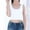 White, variant on Crunowin Girls Teen Tank Tops, Soft Modal Padded Bra Stretchy Crew Neck Bra Vest Size 14 White