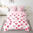 thumbnail image 2 of Homewish Cute Heart Loves 7-Piece Twin Bedding Sets,Happy Valentine'S Day Bedding Comforter Set,White Pink Sheet Sets For Girls Kids,Breathable Home Decor Reversible, 2 of 8