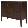 thumbnail image 6 of Bellemave Buffet Cabinet with Storage, 3 Door Sideboard with Adjustable Shelves, Wooden Console Table Cabinets, Coffee Bar Cabinet for Kitchen, Dining Room, Living Room, Entryway (Brown), 6 of 12