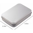 thumbnail image 2 of y 2pcs 4.5 x 3.3 x 0.86 inch Empty Rectangular Hinged Tinplate Containers, 2 of 4