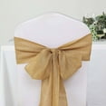 thumbnail image 2 of Efavormart 5 Pack | Gold Jute Faux Burlap Chair Sashes, Boho Chic Linen Decor - 6"x108", 2 of 11