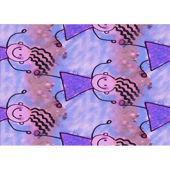 Ahgly Company Machine Washable Indoor Rectangle Transitional Dark Orchid Purple Area Rugs, 3' x 5'