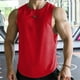 thumbnail image 2 of Camiseta para Hombres Moda Hombres Casual Color Sólido Fitness Ropa Deportiva Camiseta de Cuello Redondo, 2 of 6