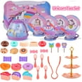 thumbnail image 6 of Freecat Unicorn Tea Party Set for Little Girls, Princess Toys for Girl 3 4 5 6 Years, Kitchen Play Toys, Christmas Birthday Gift for Girls Age 3+, 6 of 8