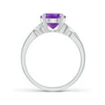 thumbnail image 2 of ANGARA Natural 2.28 Ct. Amethyst Solitaire Ring in 14K White Gold for Women (Ring Size: 4.5), 2 of 9
