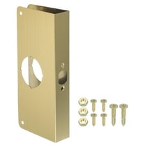 Uxcell Door Reinforcement Plate 1 Set Repair Kit for 1-3/8 Thick Door 9" and Security Gold