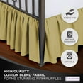 Ruffled Bed Skirt with Split Corners Twin, Gold, 14 Inch Drop Cotton