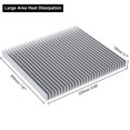 thumbnail image 2 of Awxlumv Disipador de calor de aluminio LED grande 200 x 220 x 18 mm / 7,87 x 8,66 x 0,7 pulgadas Enfriador Placa de disipador de calor de 30 aletas, 2 of 5