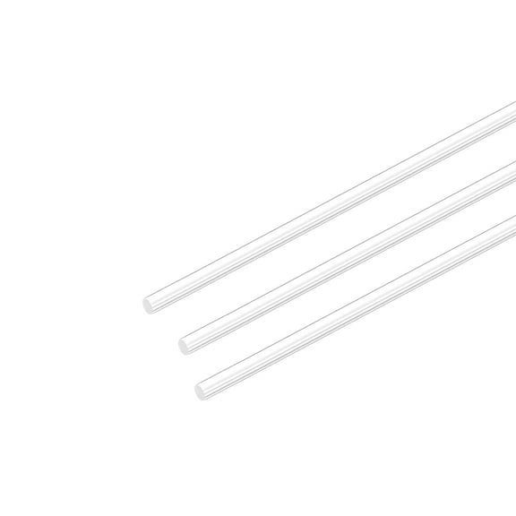Uxcell Acrylic Round Rod1/8" Dia 20" LengthTransparent Clear Plastic Round RodSolid PMMA Bar 3Pcs