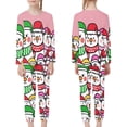 thumbnail image 2 of Renewold Scoop Neck Pajamas for Kids Toodlers Snowman Long Sleeve Shirt Tops Set 2 Pieces Christmas Nightwear Lightweight Sleep Down Clothes Sleepwear Size 3-4, 2 of 5