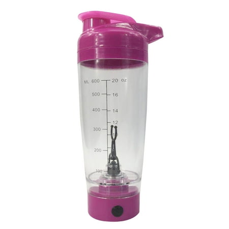 

Protein Shaker Bottle Vortex Mixer Blender Battery Operated Portable Stirring Blender Cup 600ml (Rose Red)