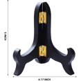 thumbnail image 2 of 4 Pieces Black Wooden Easel Mahogany Finish Display Stand Plate Holder for Picture Frame Folding Display Stand (5 Inches), 2 of 7