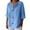 Sky Blue, variant on Yubnlvae 3/4 Sleeve Linen Blend Shirt - Lightweight Top for Spring/Summer Workwear Or Smart Outfits, Women's Peplum T-Shirt Puff Sleeve V-Neck Summer Casual Office Blouse, Black, L