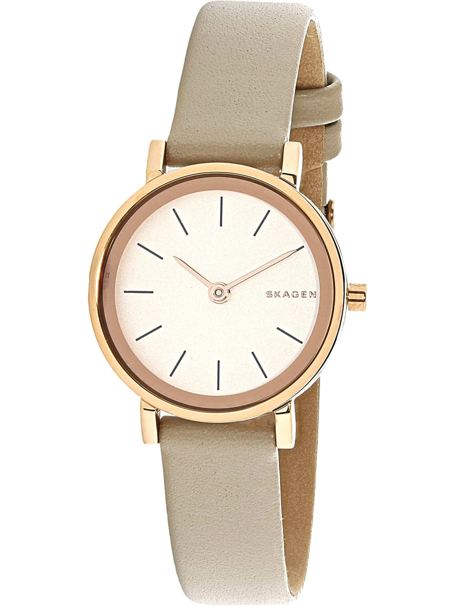 Skagen Women's Hald SKW2494 RoseGold Leather Quartz Dress Watch Walmart Canada