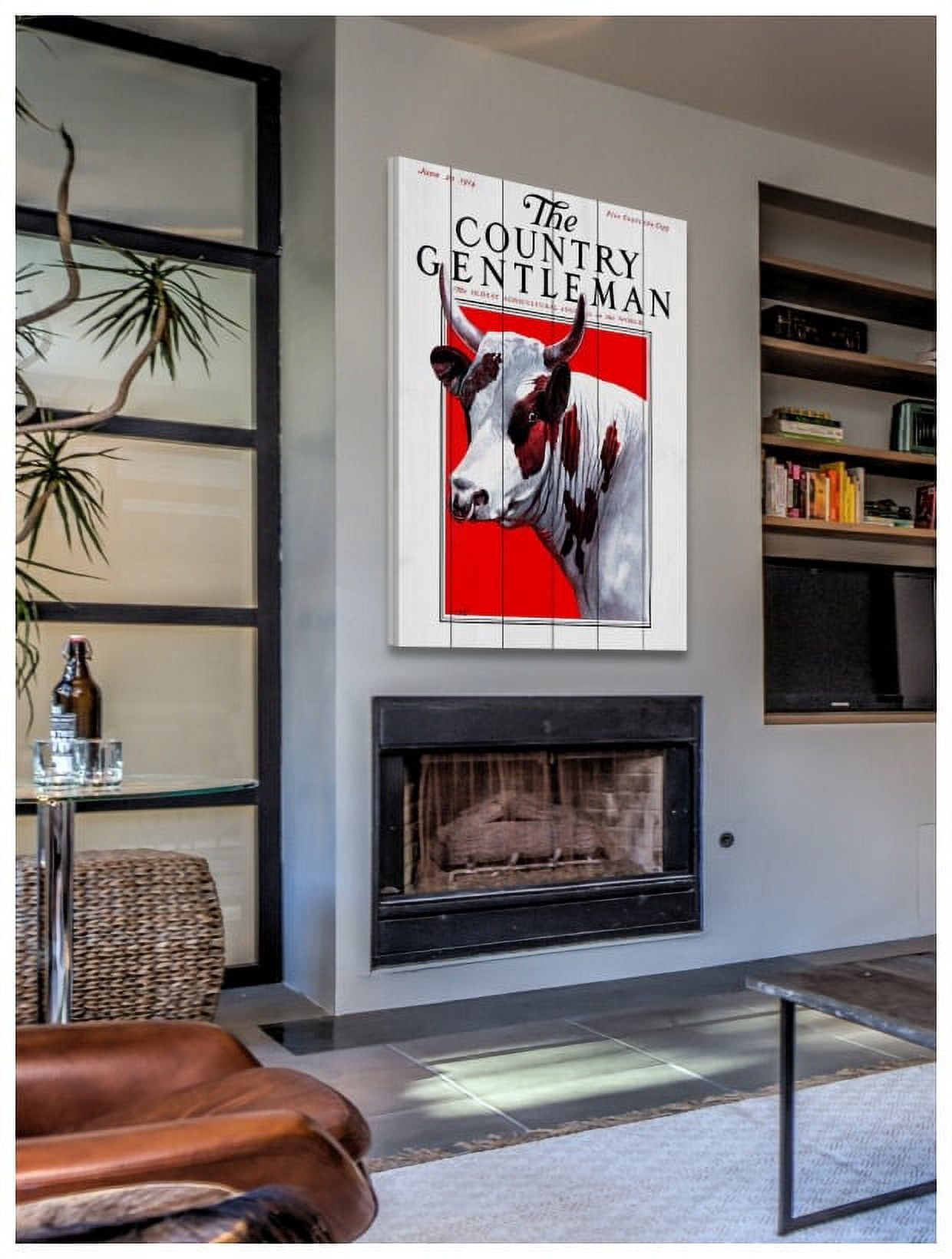 Marmont Hill "CG Bull" Painting Print on White Wood