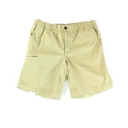 IZOD NEW Beige Mens Size 32 Zip-Pocket Cargo Stretch-Waist Shorts
