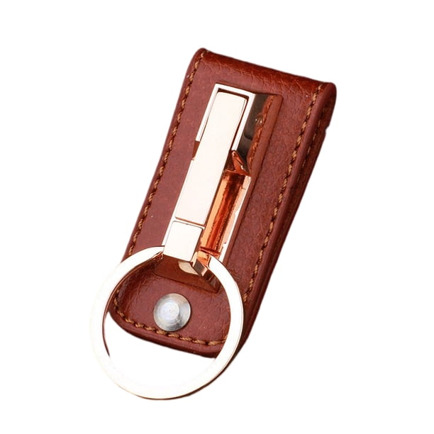 Qarigey LLavero de cinturón de aleación de cuero para hombre, decorativo portátil, elegante, pulido brillante, galvanizado, llavero antioxidante, Ropa, zapatos y accesorios Miscelánea Oro Qarigey AP014196-03