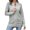 Gray, variant on LANGWYQU Long Sleeve Turtle Neck Women Mesh Knit Jacket Zipper Coat