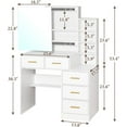 Tiptiper Makeup Vanity Table with Mirror, Storage Dressing