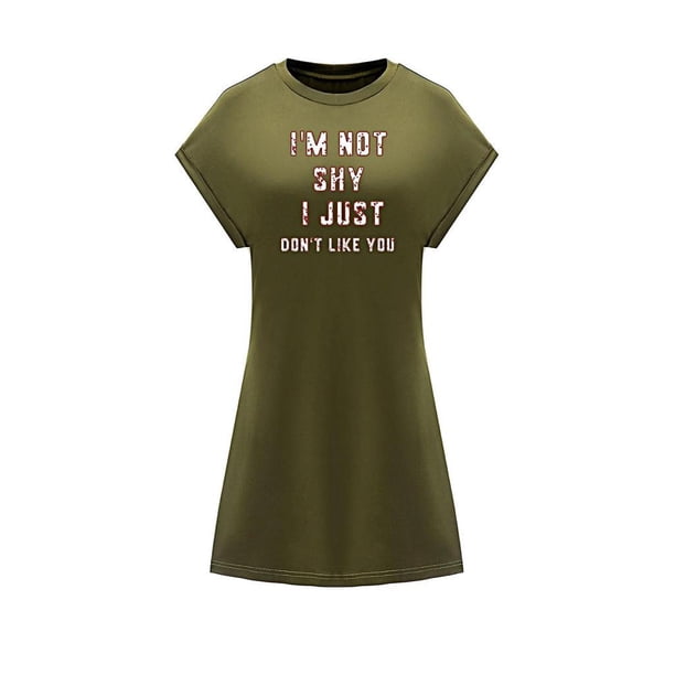 Vestido corto de verano para mujer, vestido clásico de línea a para vacaciones, viajes, salidas L