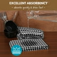 thumbnail image 4 of Native Fab 4 Pack Gingham Mini Check Kitchen Towel - Absorbent - Cotton Dish Cloths - 16x26 - Black, 4 of 7