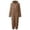 Coffee, variant on Girls Cozy Hooded Catsuit Romper Warm Winter Pajama for 4-14 Years