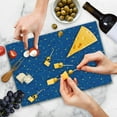 thumbnail image 4 of Starry Night Cutting Board, Stars and Clouds Pattern with Curves Galaxy Theme Heavenly Bodies, Decorative Tempered Glass Cutting and Serving Board, Large Size, Blue Yellow Dark Blue, by Ambesonne, 4 of 5
