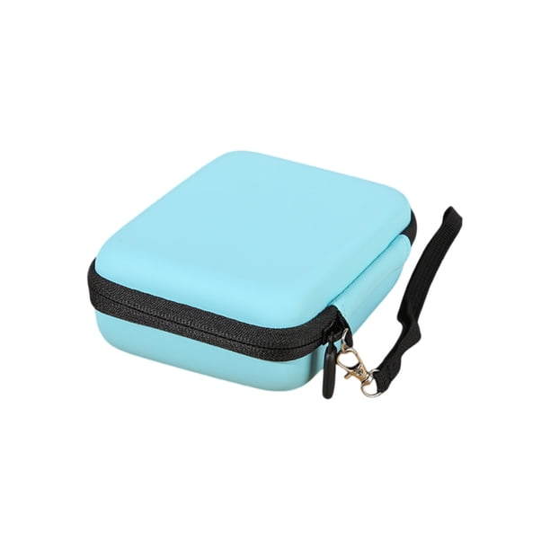 Estuche de PU y EVA para púas de guitarra, capacidad para más de 50 púas, correa de mano, cremallera y bolsillo de malla, portátil para instrumentos musicales acústicos y eléctricos