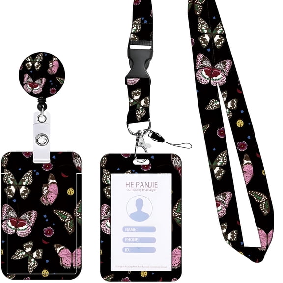 DESIGNICE 2026 New Lanyards for Keys Wristlet Keychain Wrist Lanyard Wallet for Women Wristlet Strap for Keys,Id Cards,Access Cards,Phones,Black