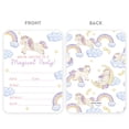 thumbnail image 4 of Koyal Wholesale Pastel Unicorn Birthday Paper Invitations for Girls, 1st Birthday, Blank Cards with Envelopes, 24-Pack, 4 of 5