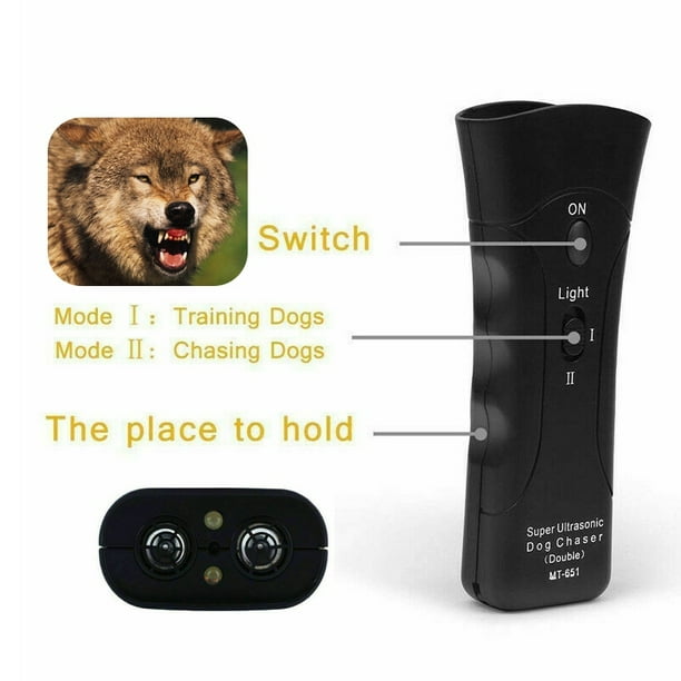 Anti Barking Device Ultrasonic Dog Bark Deterrent Pet Trainer LED Lamp Gentle Petgentle Sonic Device