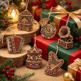 thumbnail image 4 of 6PCS Christmas Diamond Art Kits for Adults, Crafts Hanging Ornaments for Christmas Tree, Xmas Tree Decoration Diamond Art Christmas Ornaments & Pearl Art Ornaments, 4 of 7